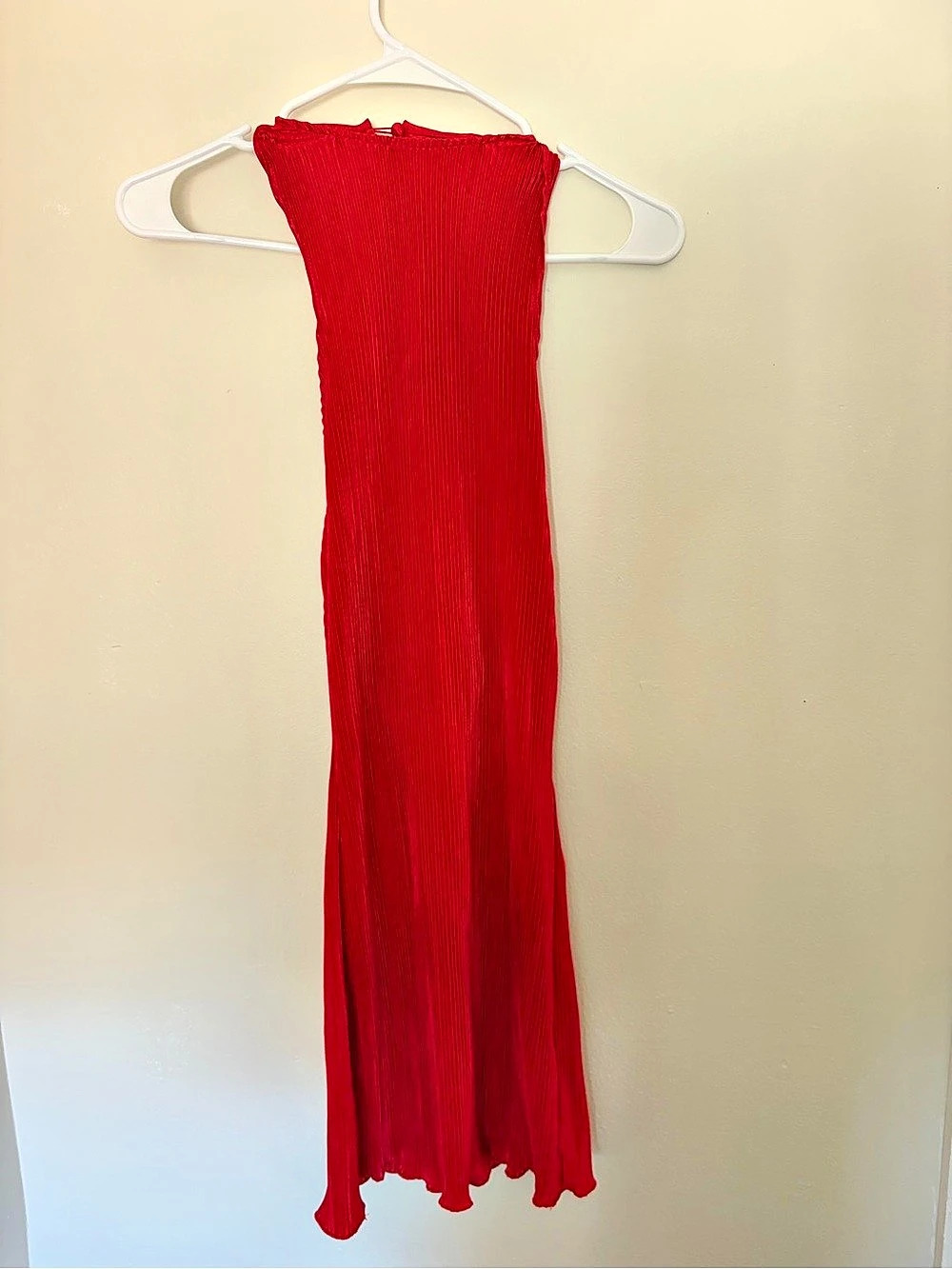 Red Ribbed Maxi Dress Like New
